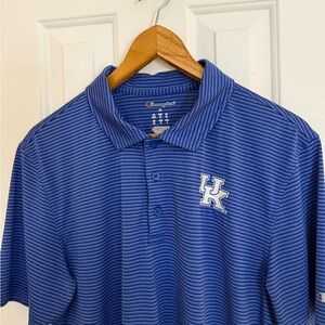 Kentucky Wildcats Polo Shirt – Men’s Medium – Blue Textured